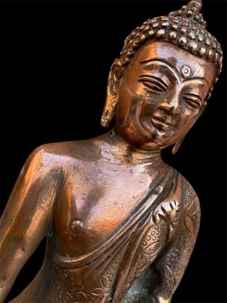 Statua Buddha Akshobhya Bronzo