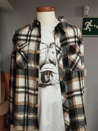 Camiseta Vespa Manga Corta Blanca