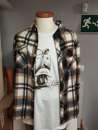 Camiseta Vespa Manga Corta Blanca