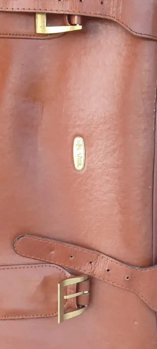 Maleta marca vial vintage de viaje marrón