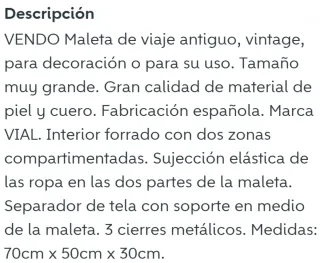 Maleta marca vial vintage de viaje marrón