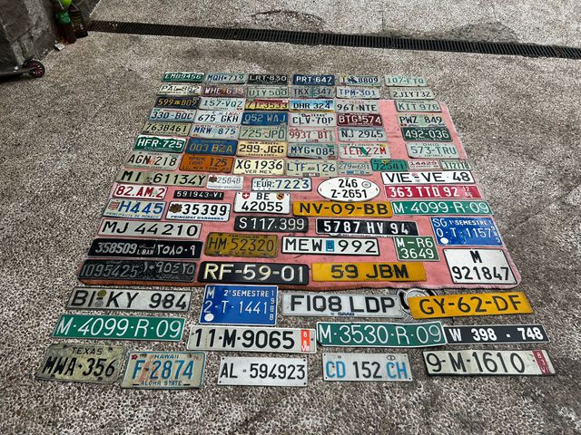 Matrículas Originales EEUU y Europa Años 80-90