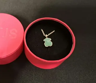 Collar Tous Plata Amazonita Verde Oso