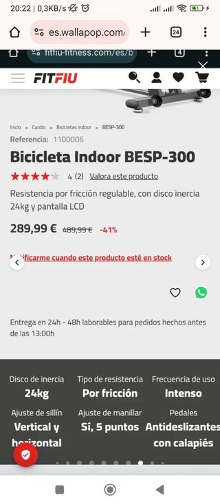 Bicicleta Indoor BESP-300