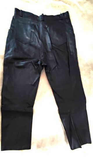 Pantalón de cuero mujer T46 negro