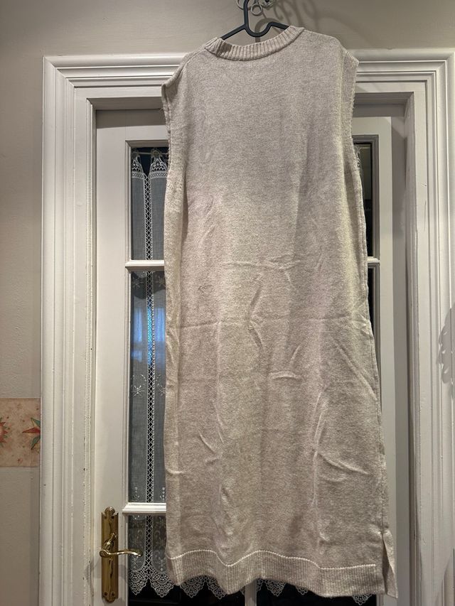 Vestido de punto beige