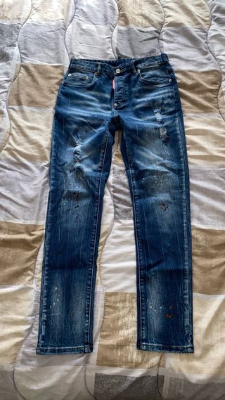 Jeans Dsquared2 Blu con Strappi
