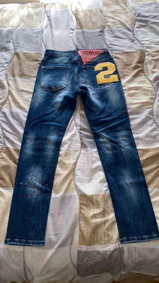 Jeans Dsquared2 Blu con Strappi