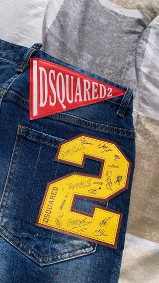 Jeans Dsquared2 Blu con Strappi