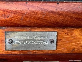 Teléfono antiguo 1895 placa vibrante