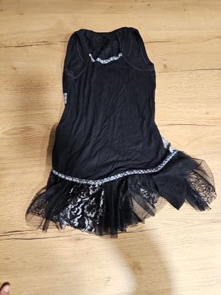 Vestido Desigual Negro y Plateado