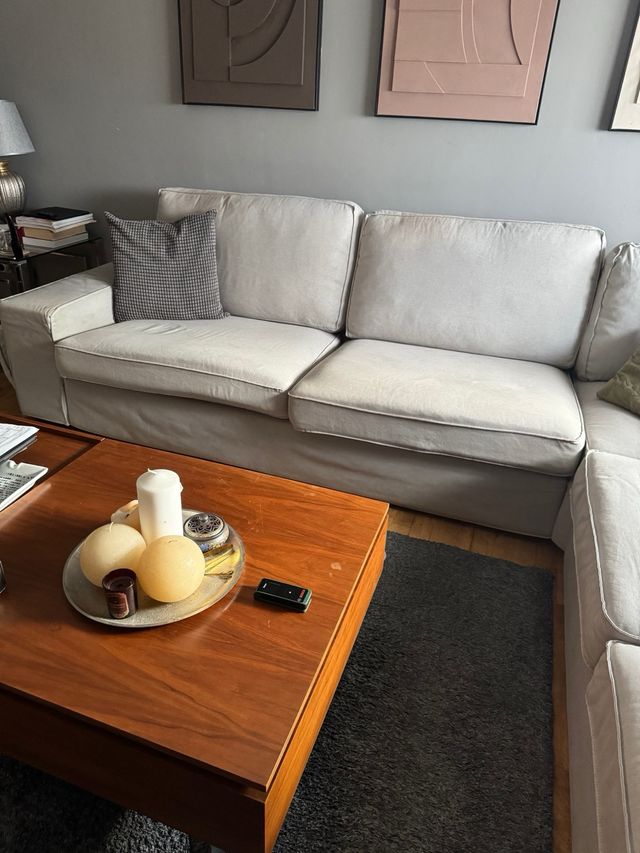 Sofá esquinero Kivik beige/gris