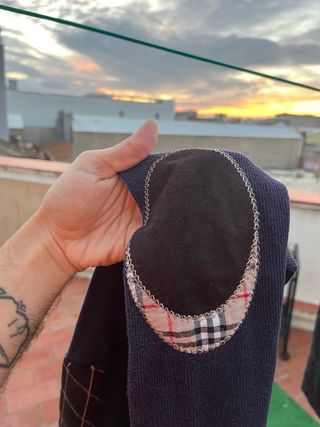 Jersey Burberry Azul Talla L Años 90
