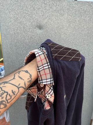 Jersey Burberry Azul Talla L Años 90