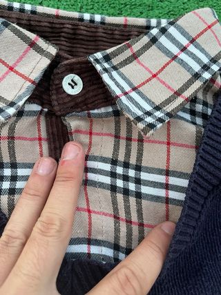 Jersey Burberry Azul Talla L Años 90