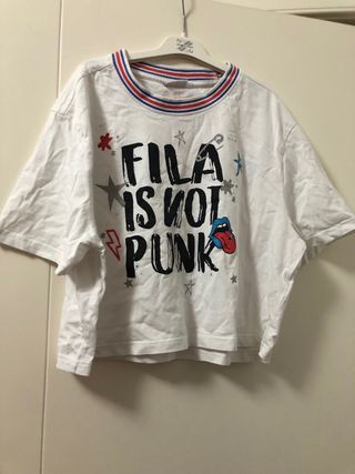T-shirt Fila bianca con stampa