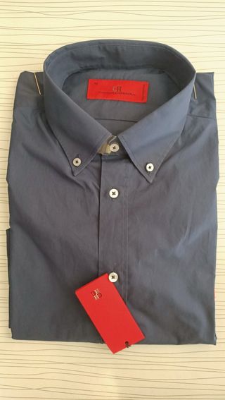 Camisa Carolina Herrera Talla 16 Azul oscuro