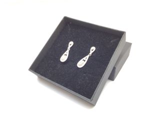 pendientes oro 18k con piedra con circonita