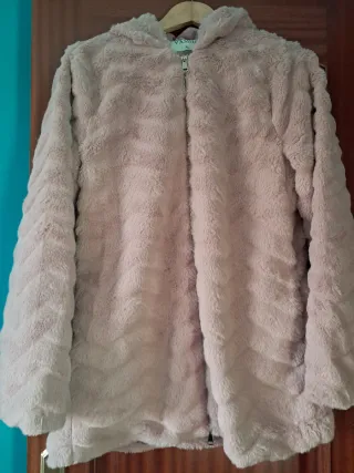 Abrigo de pelo rosa VAMILA Talla XL