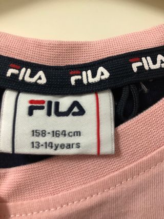 T-shirt Fila rosa, bianca e blu