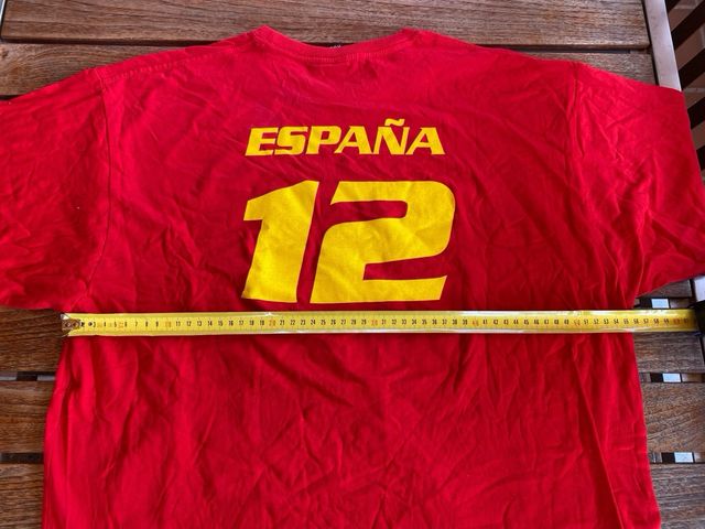 Camiseta España 12 Roja Afición Fútbol