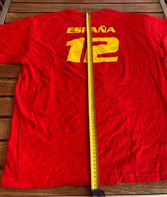 Camiseta España 12 Roja Afición Fútbol