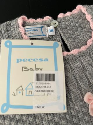 Vestido lana bebé 9 meses