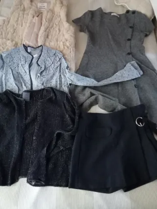 Conjunto Ropa Mujer: Chaleco, Vestido, Falda, Cami