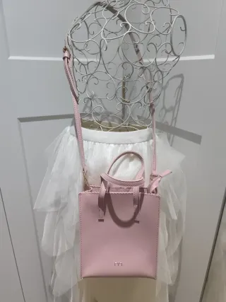 Bolso bandolera Milano nude/rosa