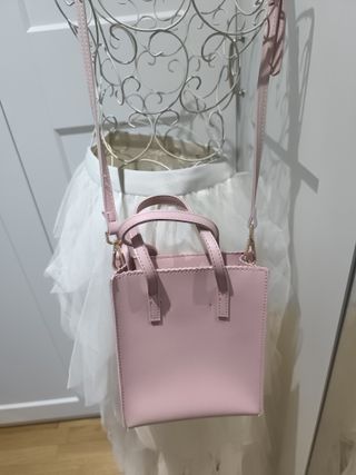 Bolso bandolera Milano nude/rosa