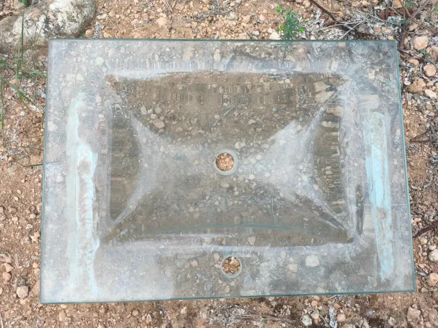 Lavabo de cristal rectangular