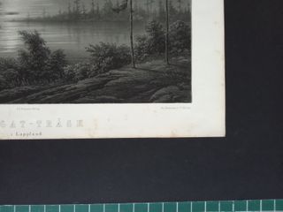 Litografia Originale d'Epoca Saggat - Trask Svezia