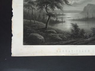 Litografia Originale d'Epoca Saggat - Trask Svezia