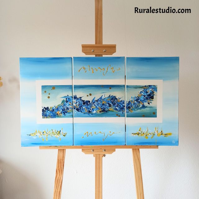 Cuadro abstracto original pintado a mano