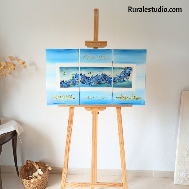 Cuadro abstracto original pintado a mano