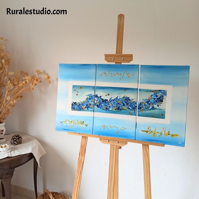 Cuadro abstracto original pintado a mano