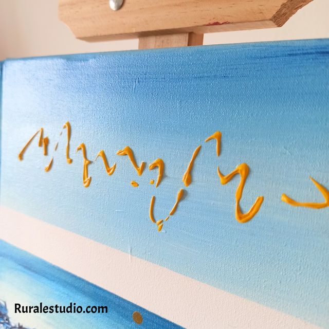 Cuadro abstracto original pintado a mano