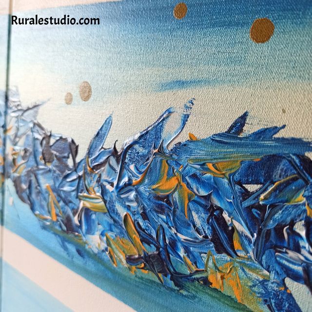 Cuadro abstracto original pintado a mano