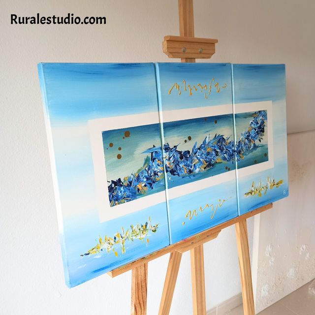 Cuadro abstracto original pintado a mano