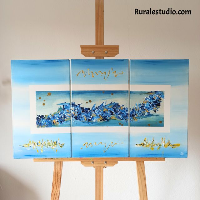 Cuadro abstracto original pintado a mano