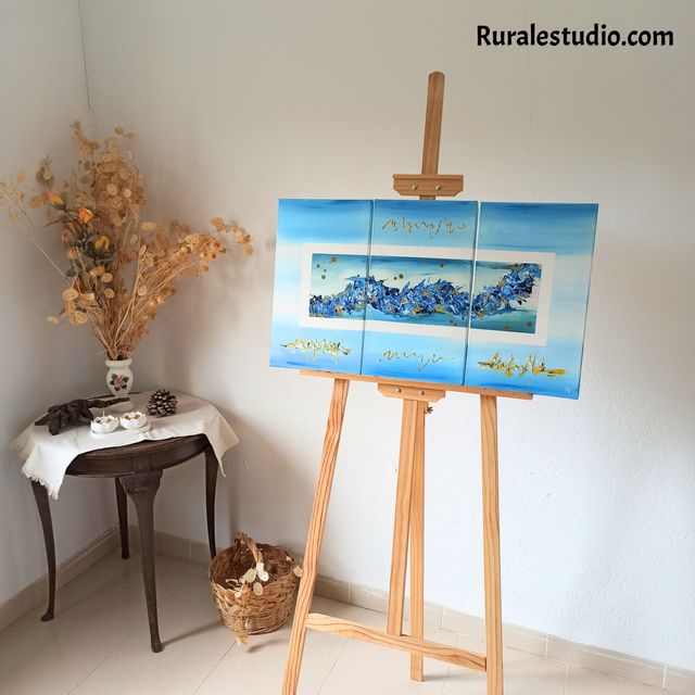 Cuadro abstracto original pintado a mano