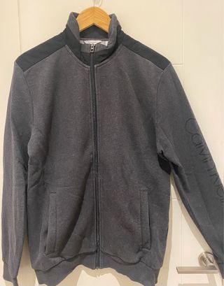 Sudadera Calvin Klein cremallera gris