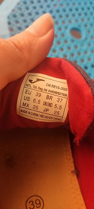 Zapatillas Joma Talla 39 Azul/Rojo