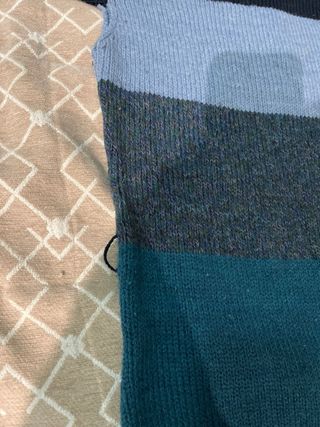 Vestido de punto Easy Wear rayas azul y verde M