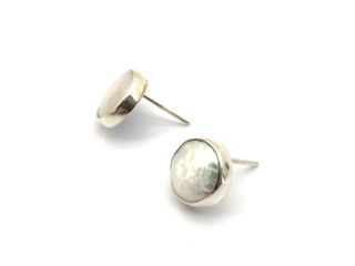 pendientes plata 925mm con piedra con nacar
