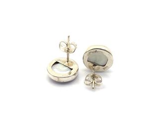 pendientes plata 925mm con piedra con nacar