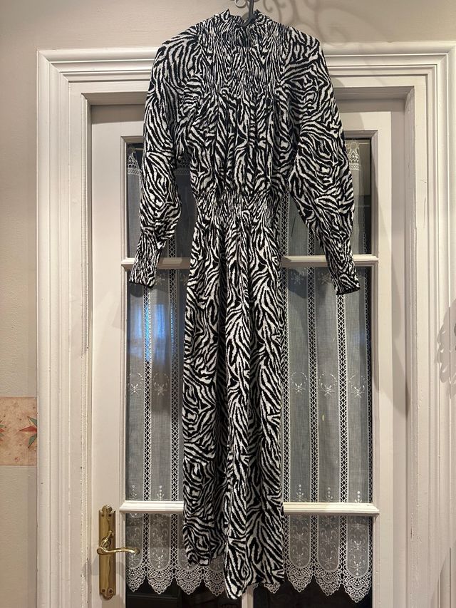 Vestido largo cebra