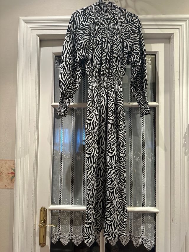 Vestido largo cebra