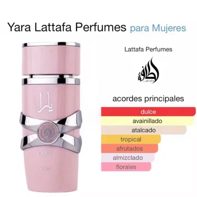 Perfume Lattafa Yara Rosa y Plateado