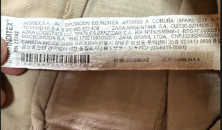Pantalón Chino Zara Beige Talla M